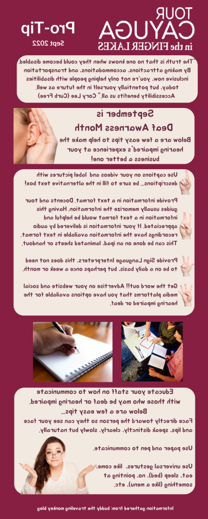 Pro-Tip Deaf Awareness Month Infographic